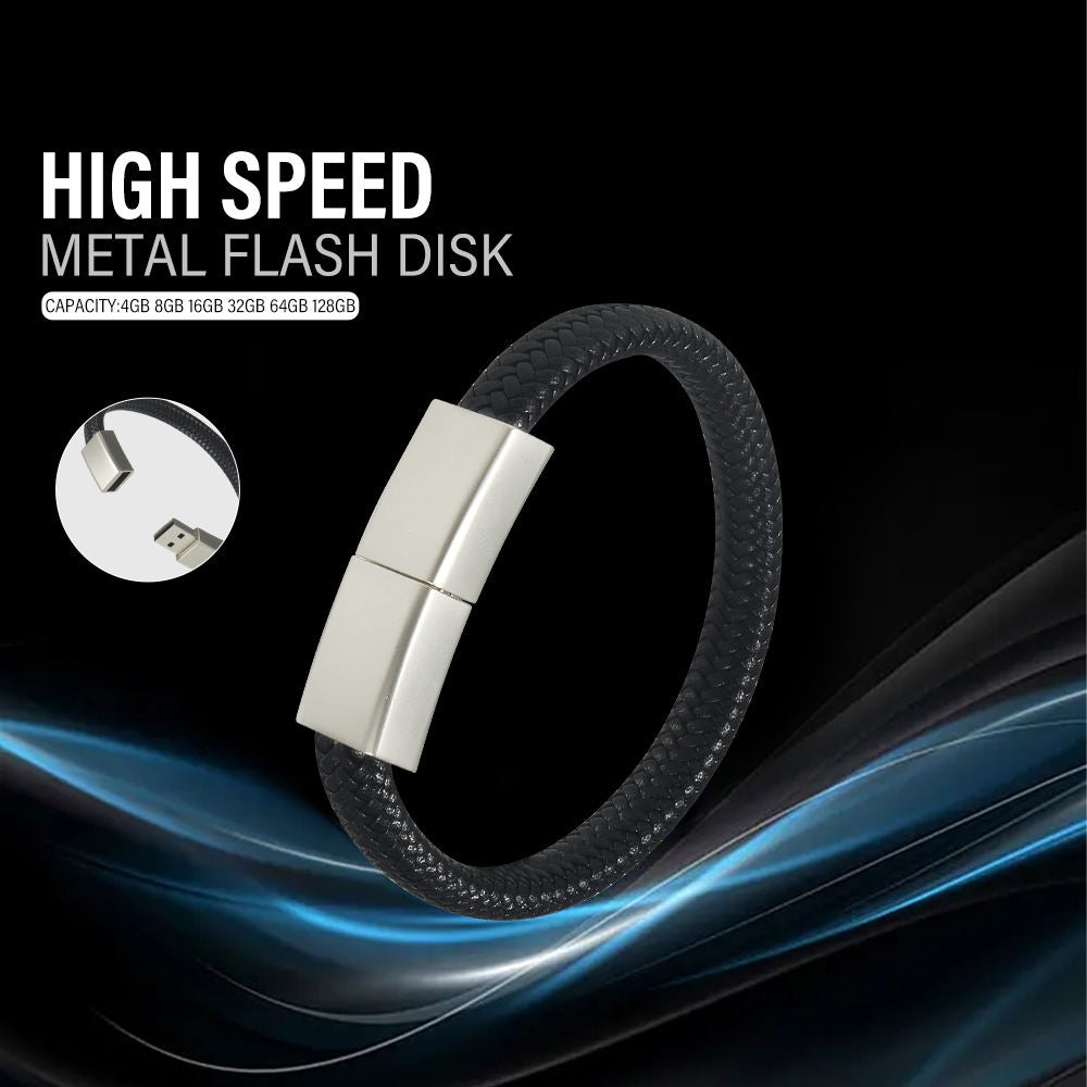 flashdrive Bracelet leather Wristband Usb