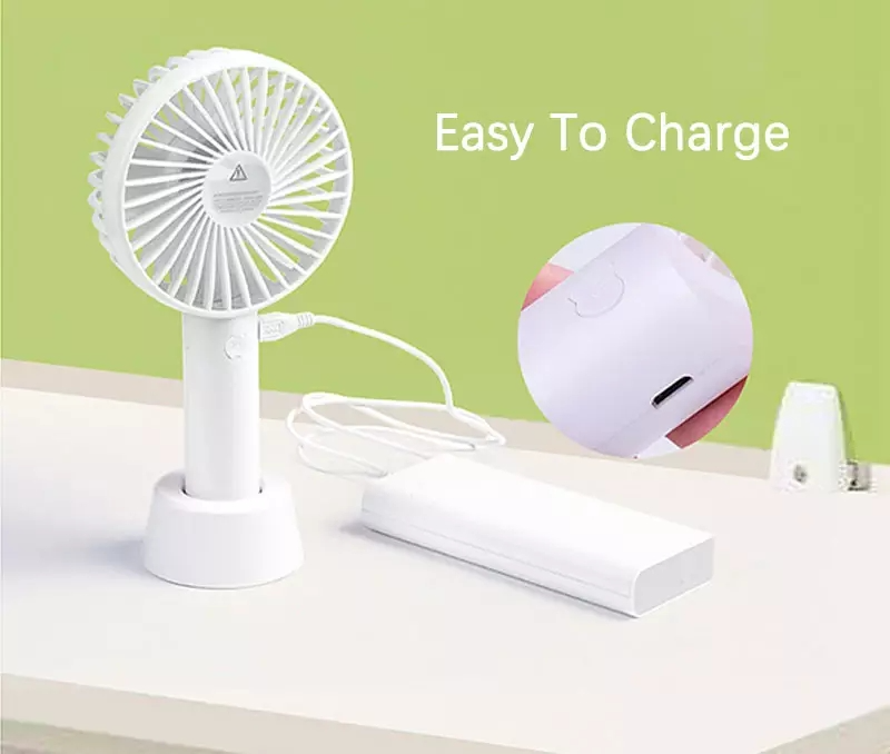 Mini Fan ,Usb Rechargeable, Portable Hand Held