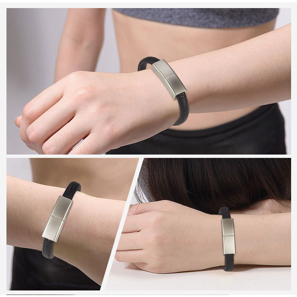 flashdrive Bracelet leather Wristband Usb