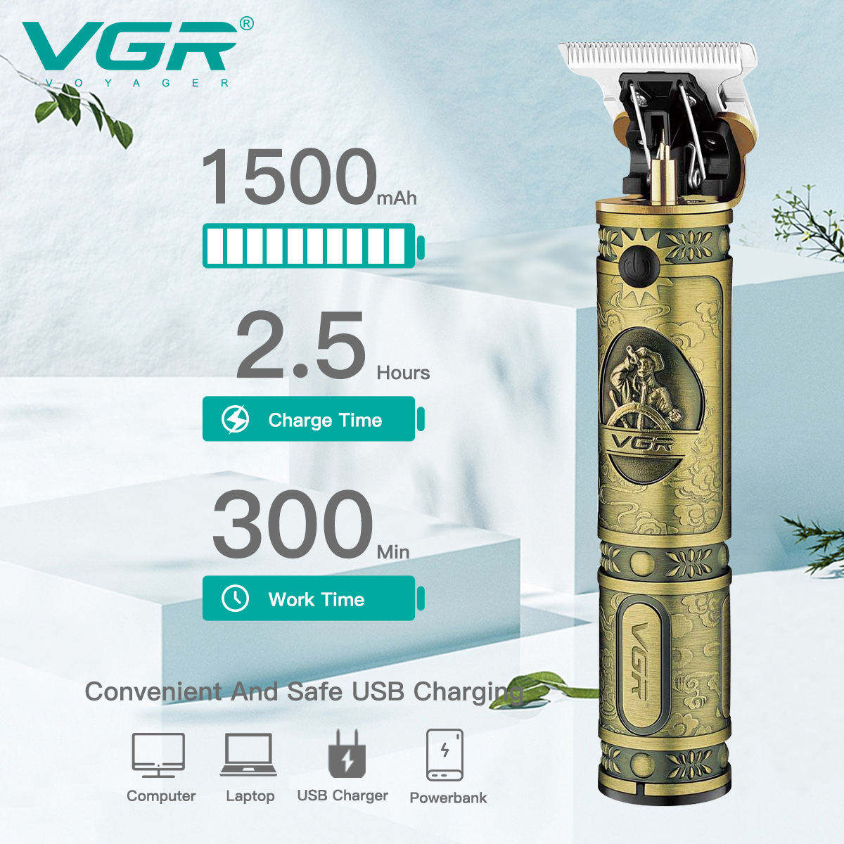 Hair trimmer V-085 Professional Cordless Waterproof Clippers