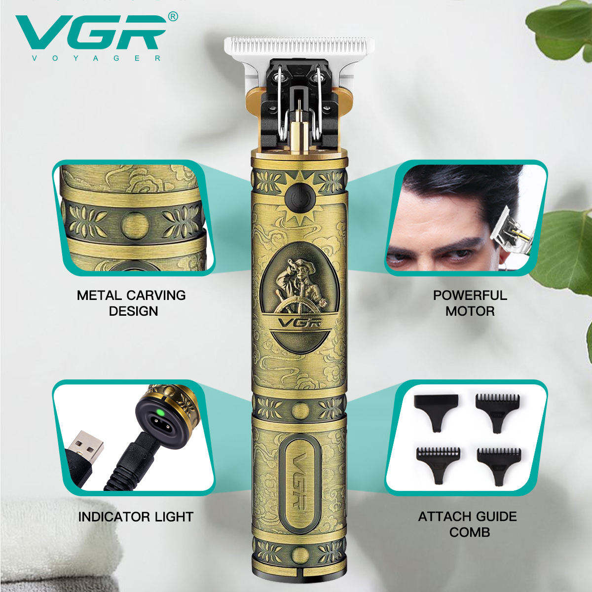Hair trimmer V-085 Professional Cordless Waterproof Clippers