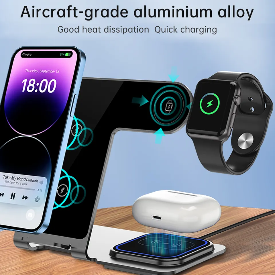 Wireless Charger Quick, Fast , Dock Station Stand