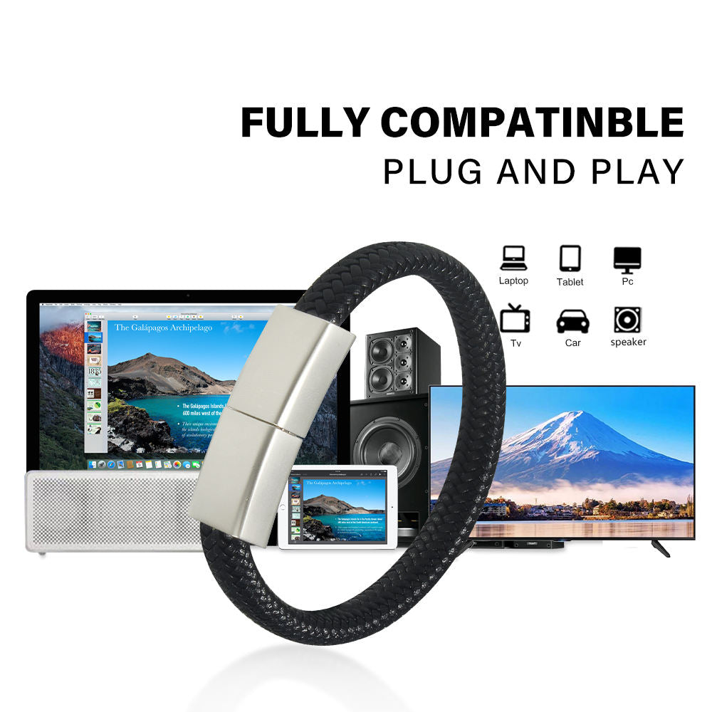 flashdrive Bracelet leather Wristband Usb